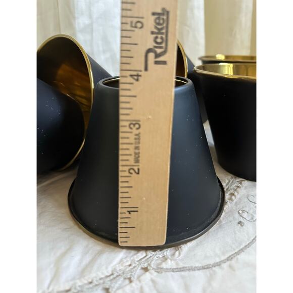 Bouillotte Style Brass Mini Candelabra Bulb Clip On Chandelier Shades set - Picture 11 of 16